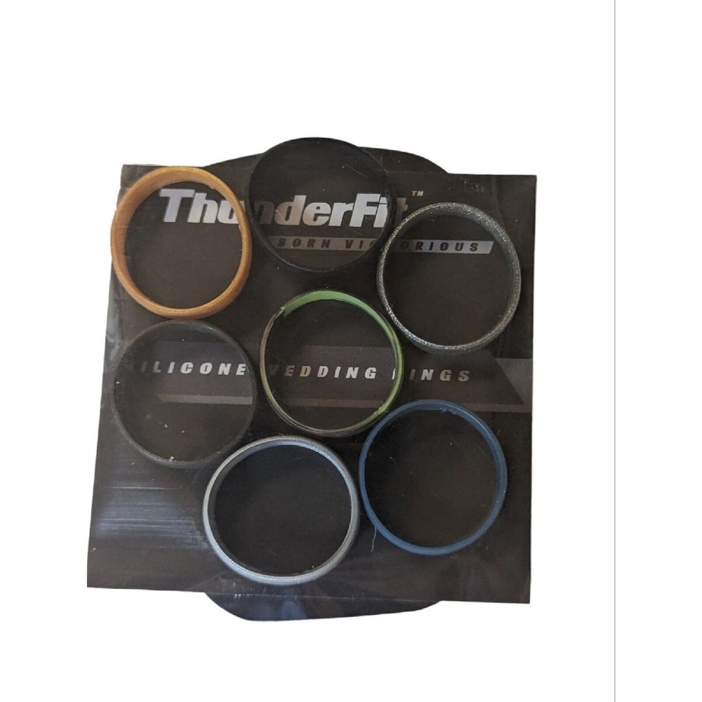 7 Pack ThunderFit Born victorious wedding rings size 11
